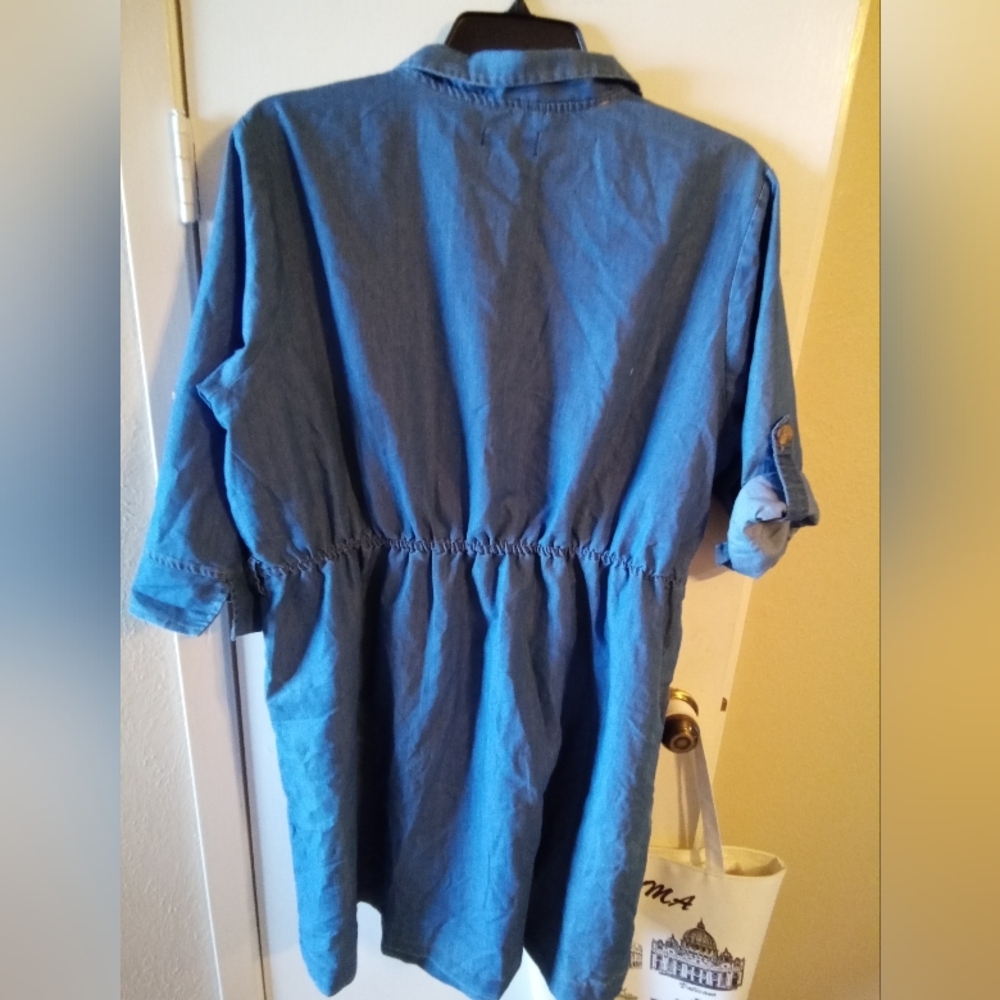 Love Brand Chambray Button Front Shirt Dress 2X - Picture 7 of 7